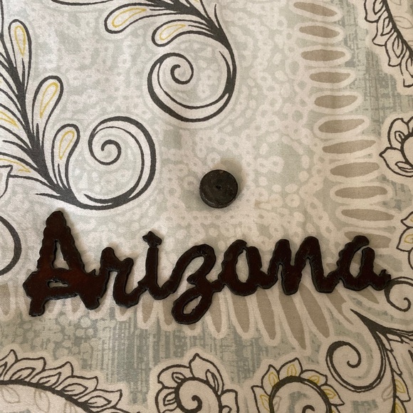 Arizona Script Rustic Metal Fridge Magnet - Picture 4 of 6